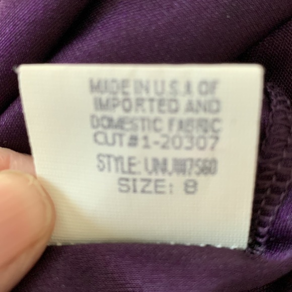 David Meister Lined Purple Midi dress size 8, very good condition designer brand - Picture 7 of 7